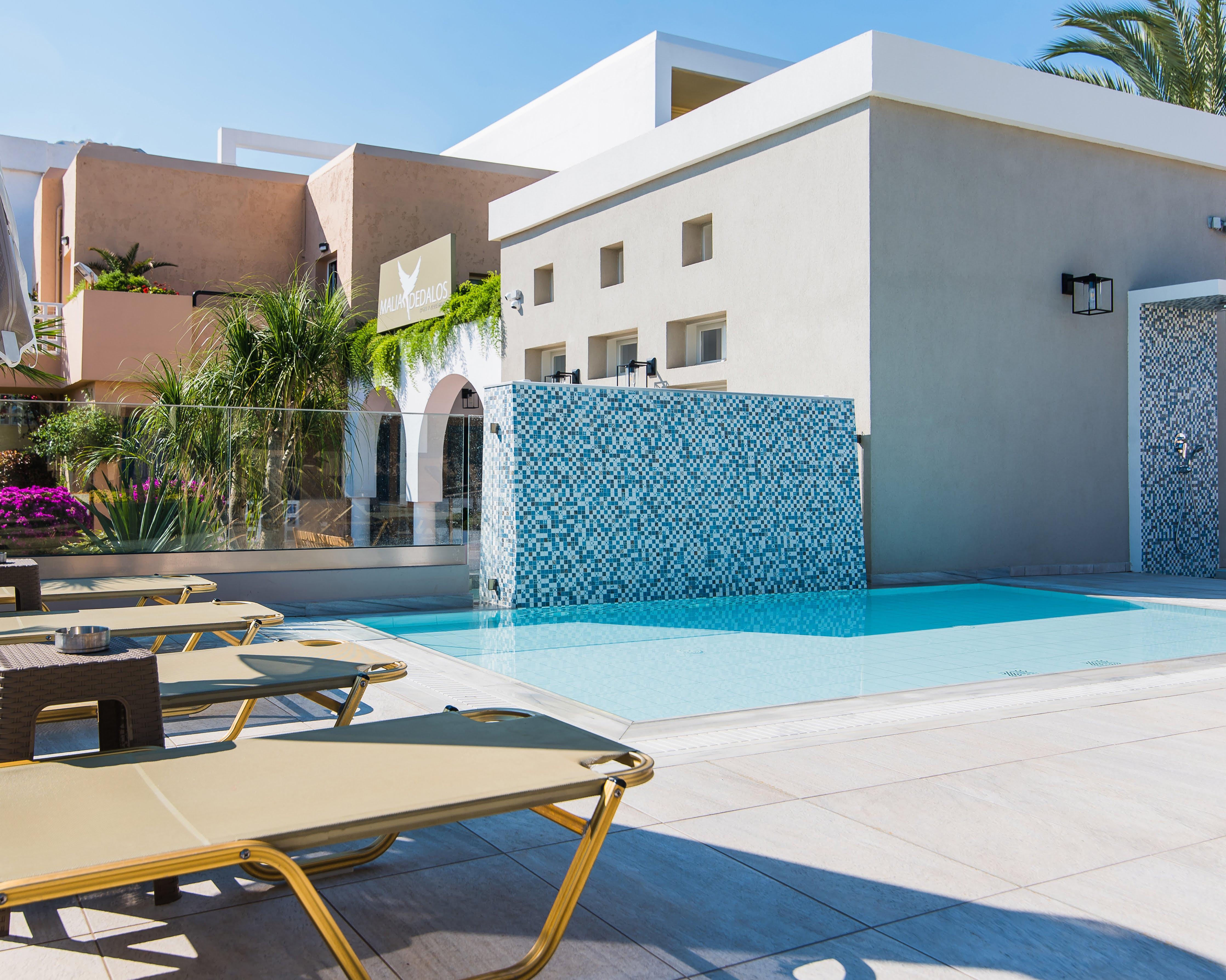 Dedalos Hotel Malia Exterior foto