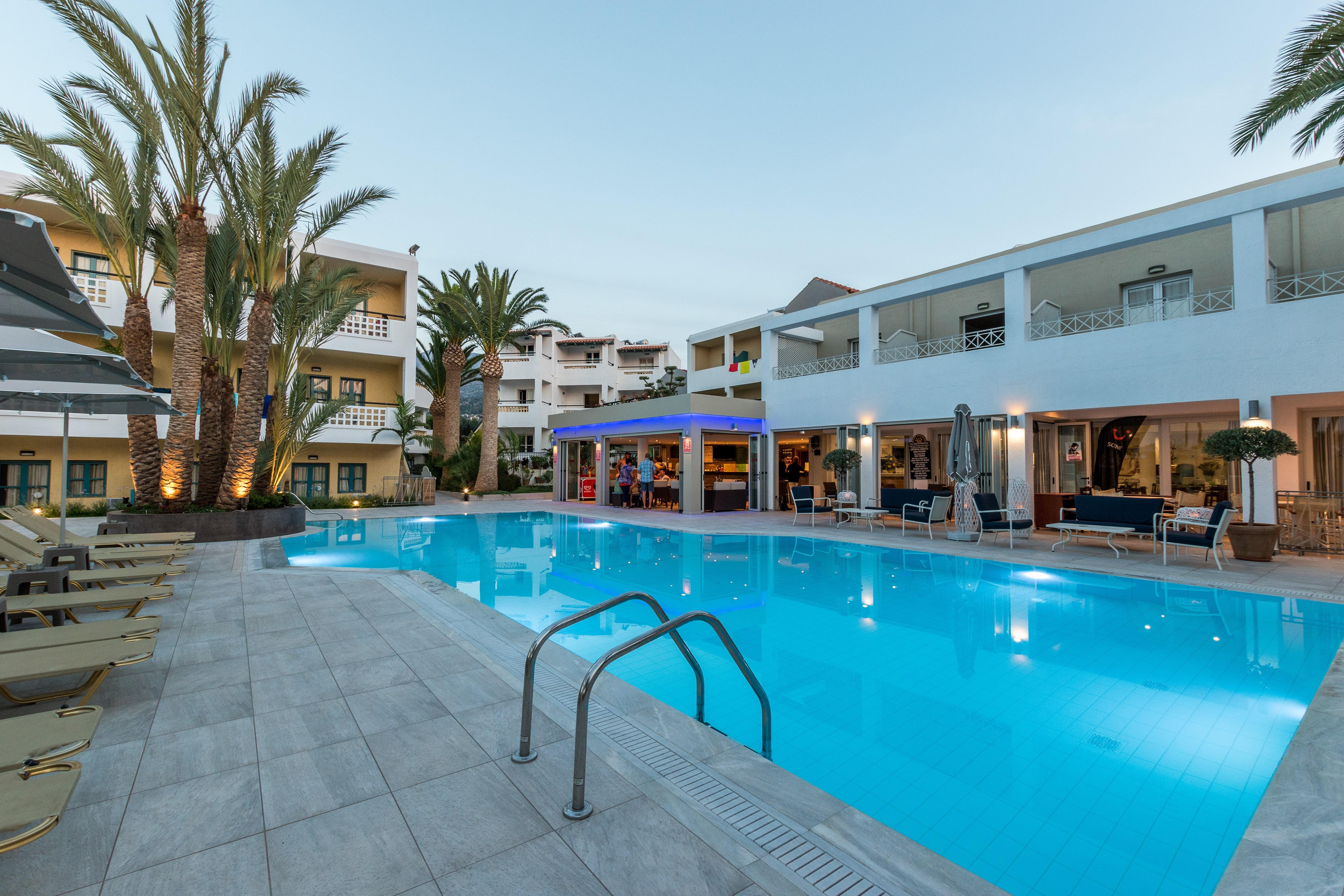 Dedalos Hotel Malia Exterior foto